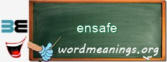WordMeaning blackboard for ensafe
